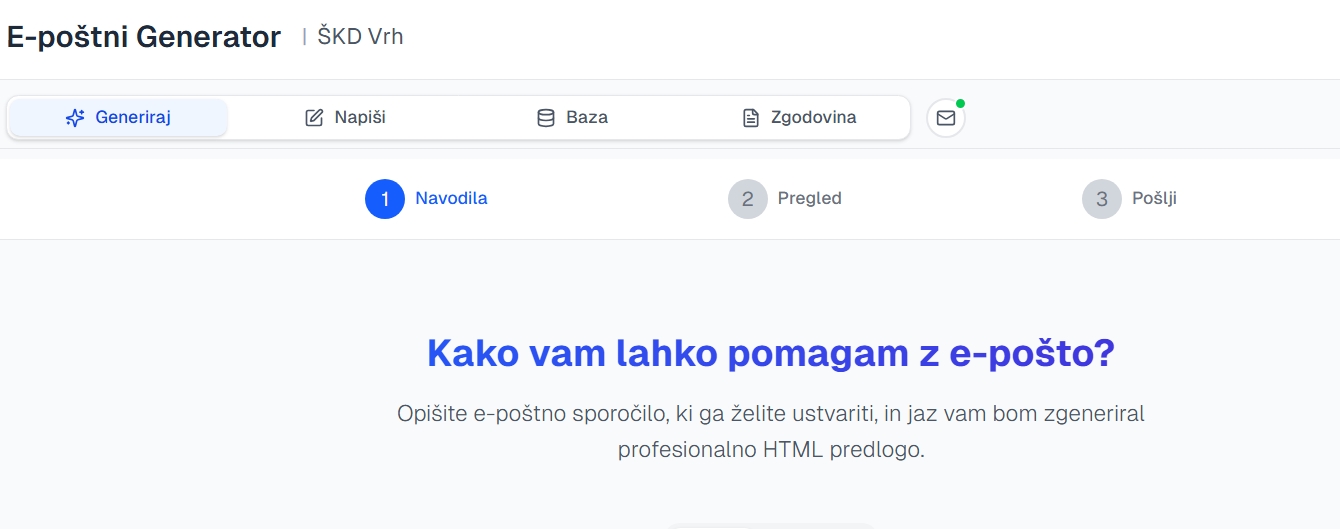 InPerson Platforma - E-mail nastavitve